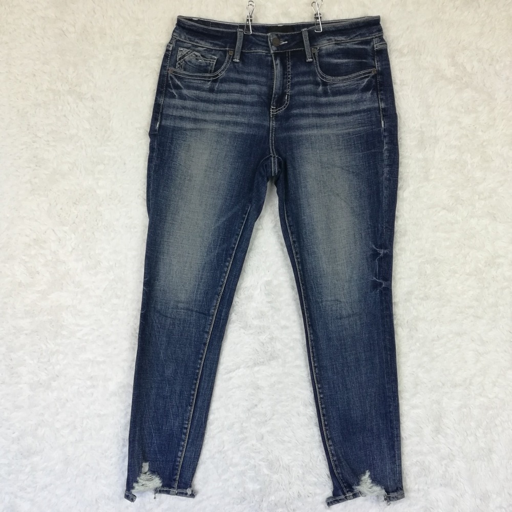 Buckle Black Womens Jeans Fit No 53 Skinny Ankle Blue Denim Distressed Stone 29